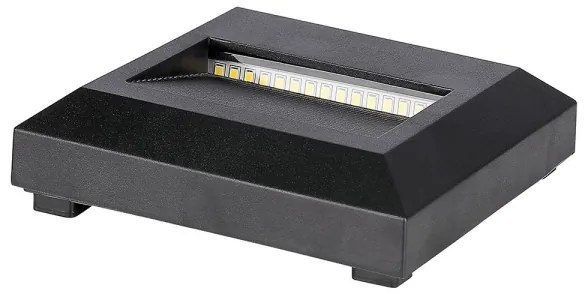 Corp de iluminat LED de exterior pentru scări LED/2W/230V IP65 3000K negru