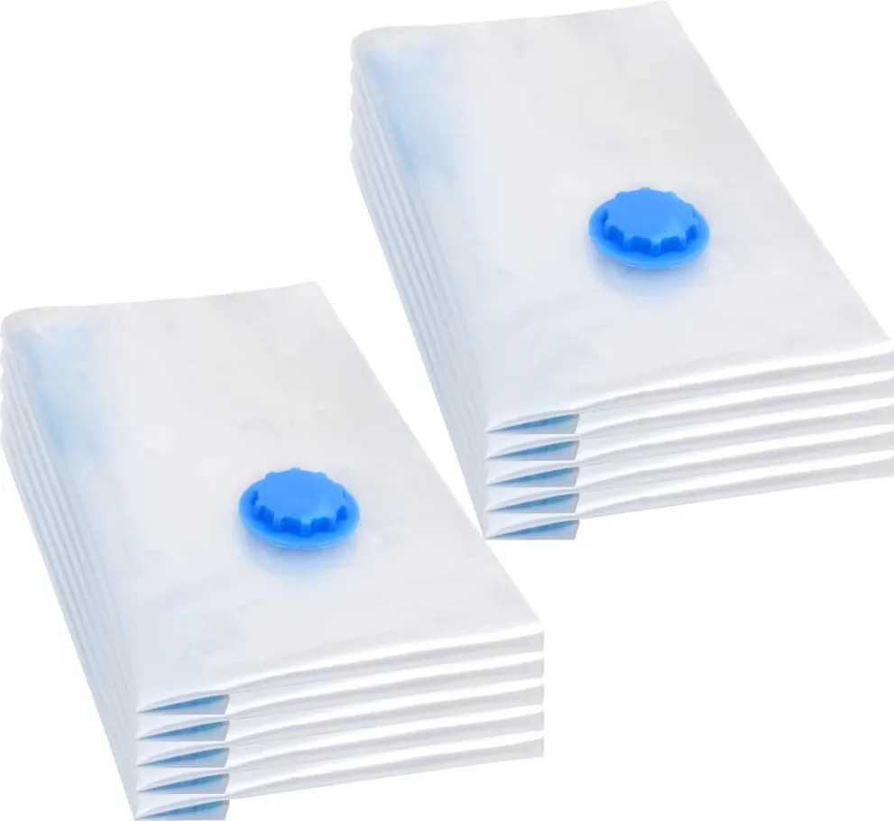 vidaXL Saci vidați îmbrăcăminte depozitare voiaj, 10 buc., 60x40 cm