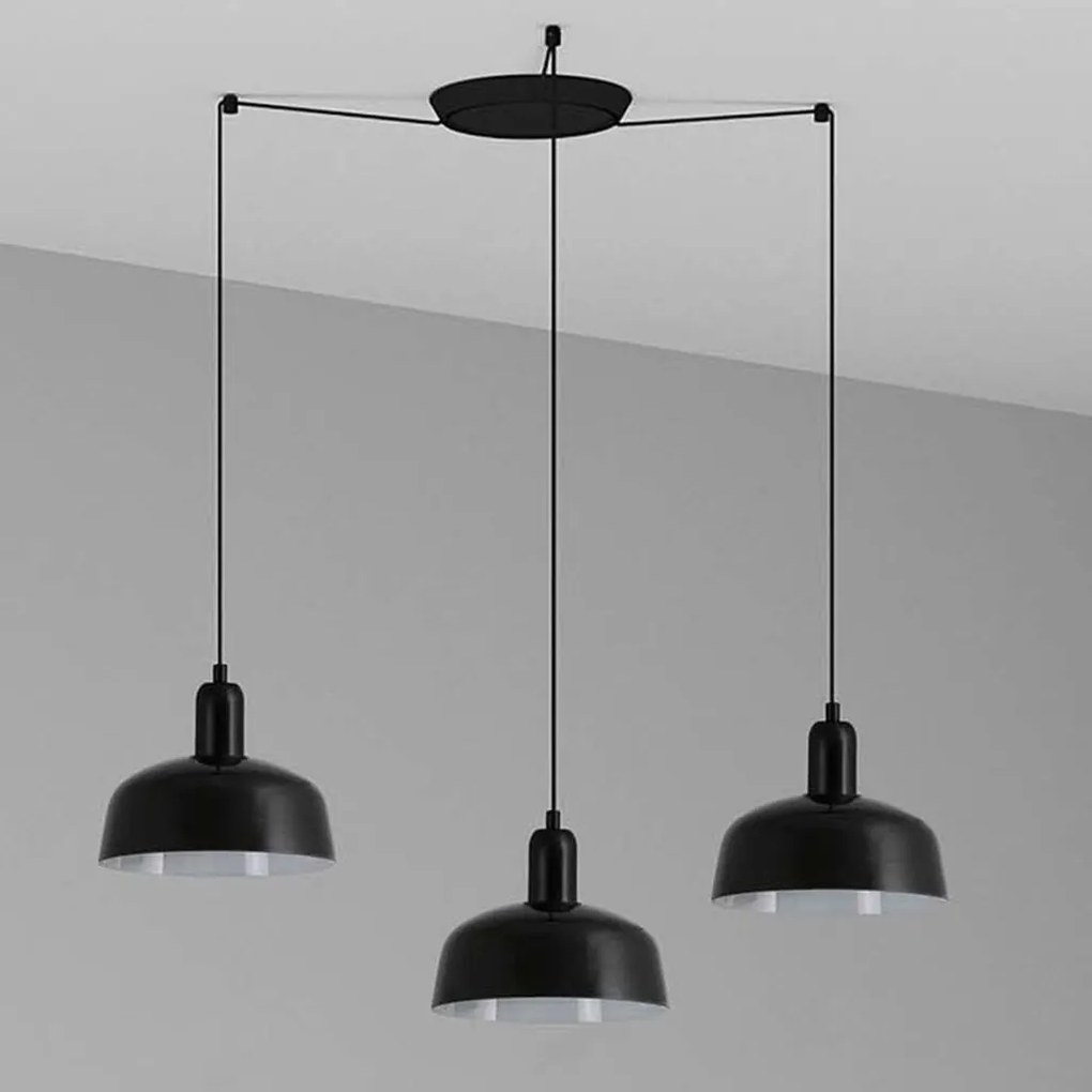 Lustra cu 3 pendule metal TATAWIN S neagra