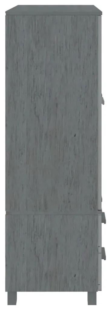 Sifonier, gri inchis, 99x45x137 cm, lemn masiv pin Morke gra, 1