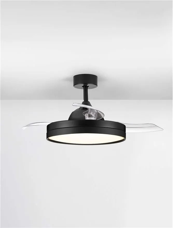 Lustra LED cu Ventilator si telecomanda NEVMA negru