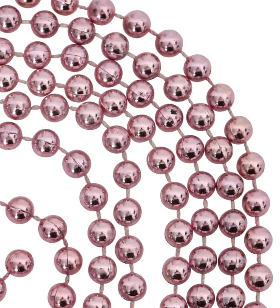Set globuri de Craciun, 65 piese, roz   rosu   alb
