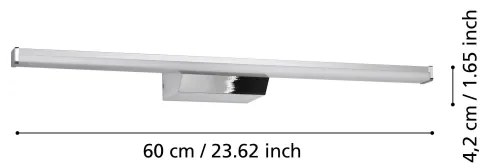 Aplică LED RGBW dimabilă pentru baie Eglo 901288 REGELLO-Z 12W/230V IP44 crom
