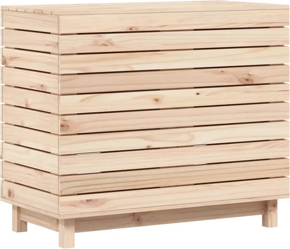 vidaXL Coș de rufe, 88,5x44x76 cm, lemn masiv de pin
