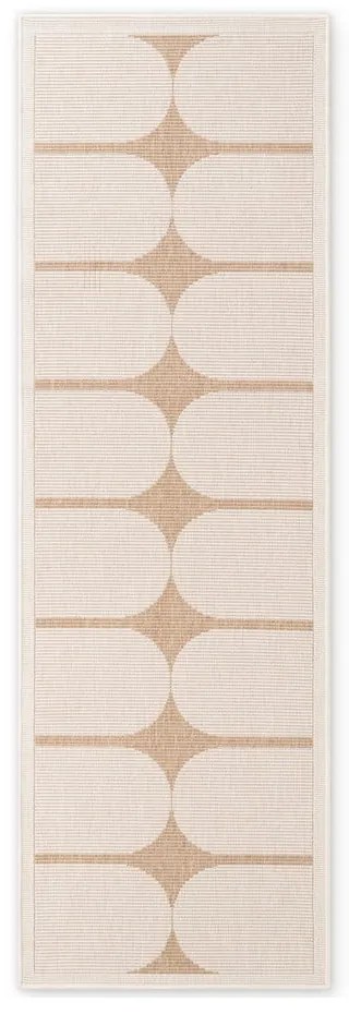 Covor tip traversă pentru interior și exterior bej/fildeș 80x250 cm Duet Bowen – NORTHRUGS