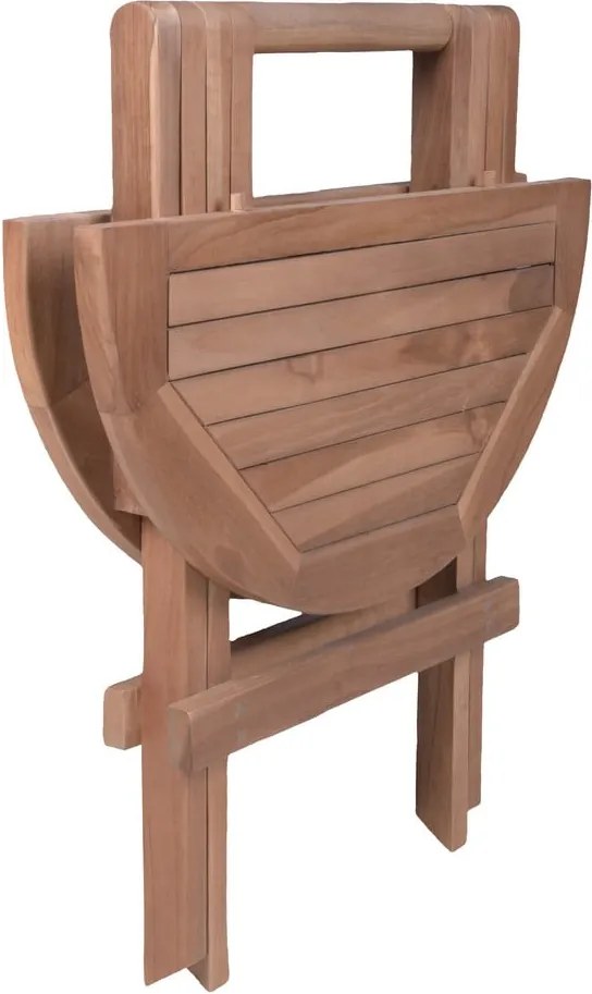 Masă auxiliară de grădină rotundă din lemn de tec ø 50 cm Luang – Garden Pleasure