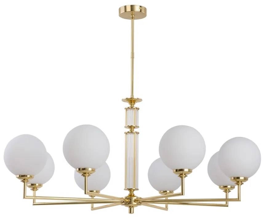 Lustra 8 brate moderna realizata manual Artu Glass