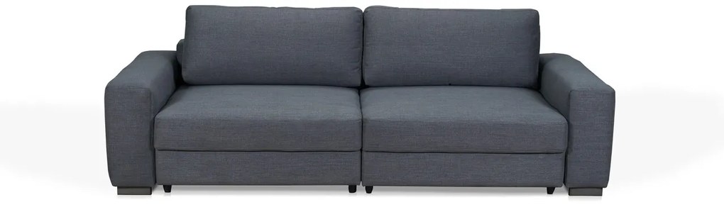 Canapea extensibila cu 3 locuri, Vienna, 106 x 269 x 92 cm, gri inchis