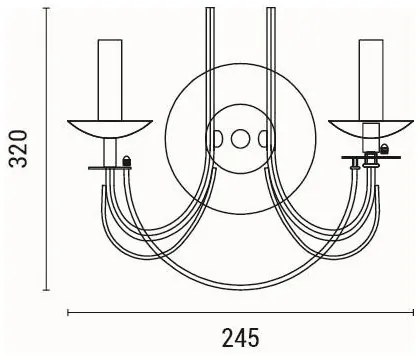 Lustră pe lanț 5xE14/15W/230V