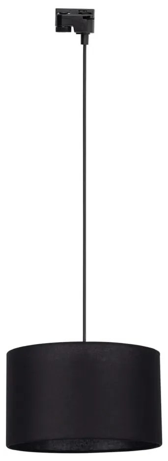 Lustră pe cablu pentru sistem de șină TRACER 1xE27/15W/230V d. 38 cm negru