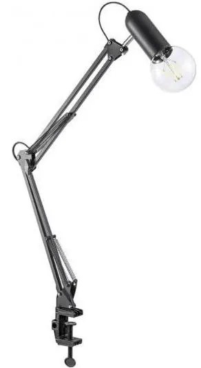 Lampă de masă cu clemă JUST LIGHT. 14773-18 TURN ME 1xE27/60W/230V negru