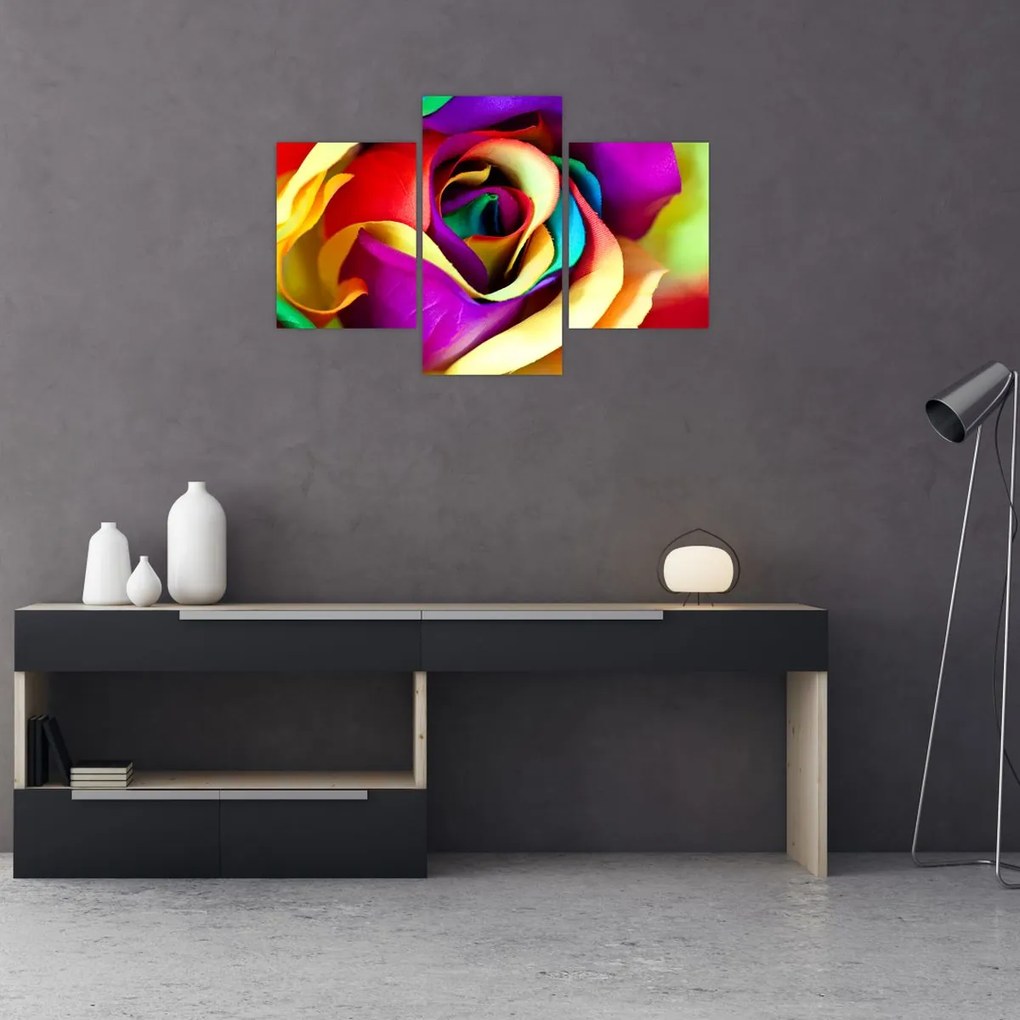 Tablou - Trandafir colorat (90x60 cm)