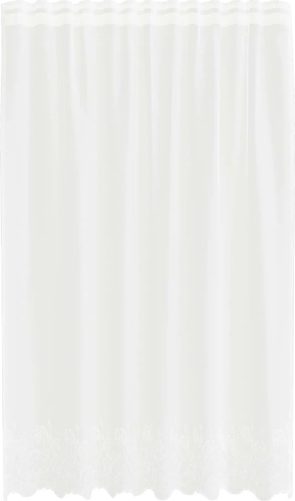 vidaXL Cortină din Dantelă cu perdele Alb 240 x 150 cm Poliester