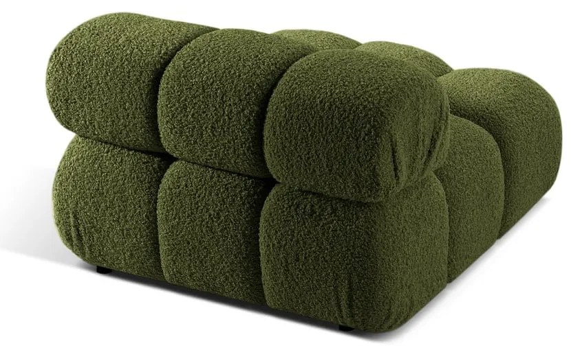 Modul pentru canapea modulară verde cu tapițerie din țesătură bouclé (de mijloc) Bellis – Micadoni Home
