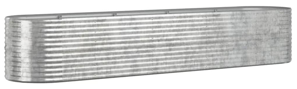 Jardiniera argintiu 368x80x68 cm otel vopsit electrostatic 1, Argintiu, 368 x 80 x 68 cm