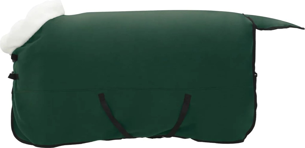 vidaXL Pătură pentru cai Verde închis complet 155 cm Fleece polar
