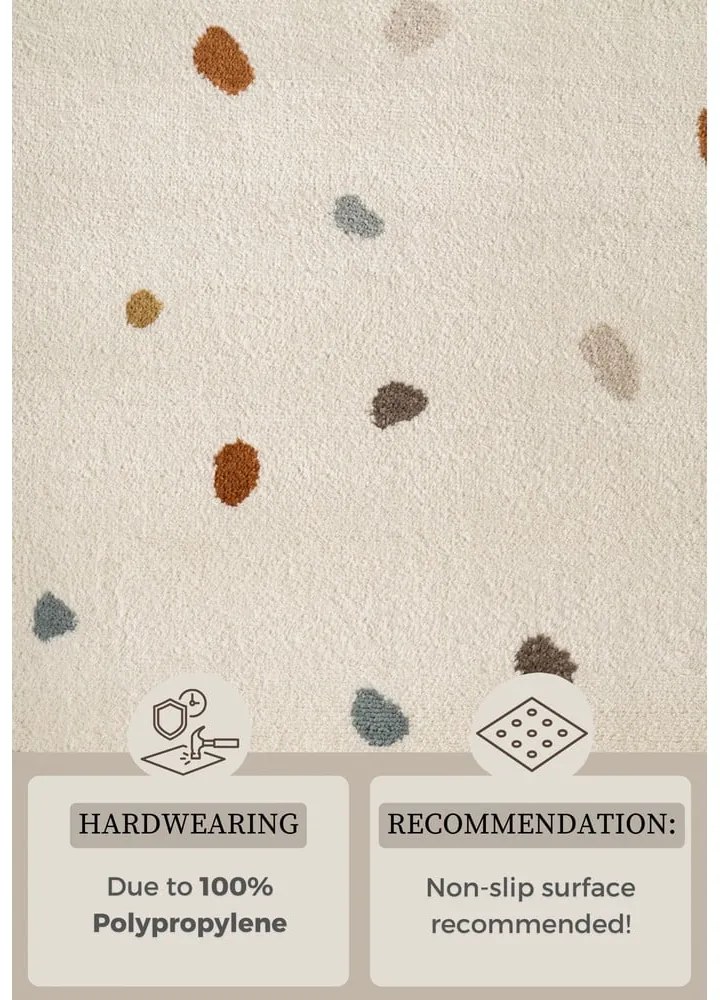 Covor pentru copii crem 200x290 cm Funny Dots – Hanse Home