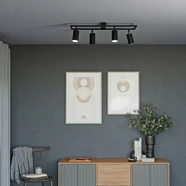 Spot 4x GU10/30W/230V, negru