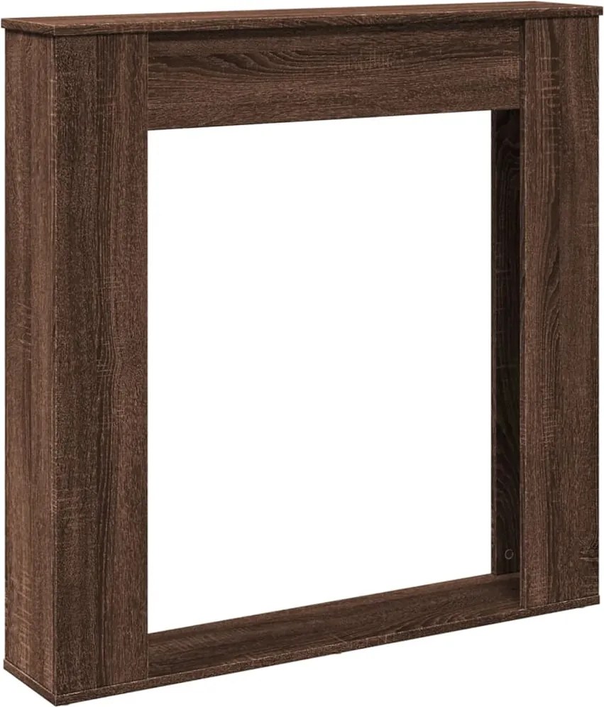 vidaXL Mască de șemineu, stejar maro, 100x20x100 cm, lemn prelucrat