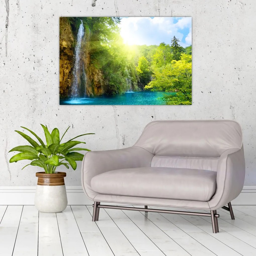 Tablou - cascadele în djunglă (90x60 cm)