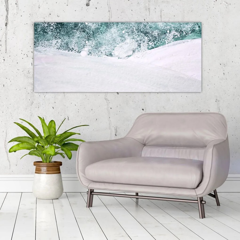 Tablou - Turcoaz abstractizare (120x50 cm)