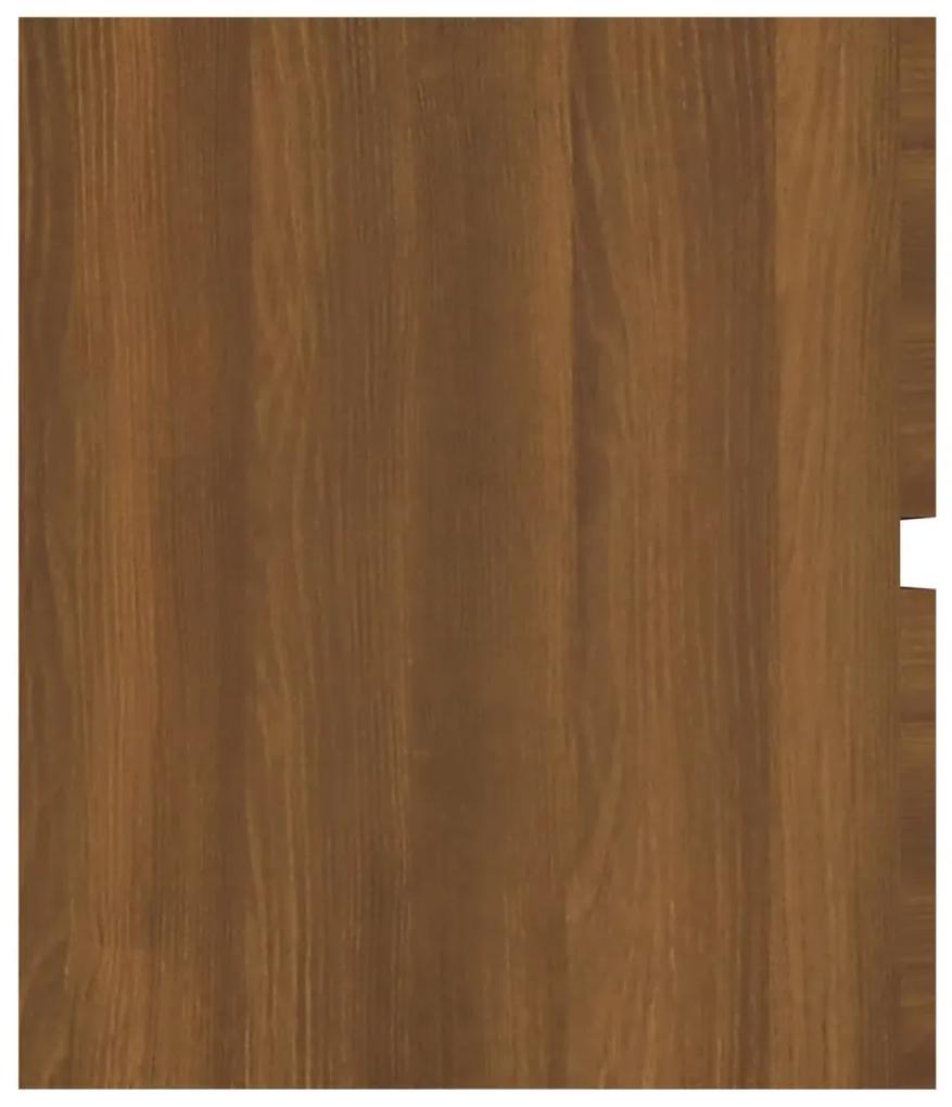 Dulap chiuveta, stejar maro, 100x38,5x45 cm, lemn prelucrat Stejar brun, Dulap pentru chiuveta, 1
