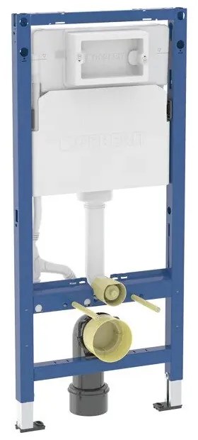 Rezervor incastrat Geberit Delta 100, h-112 cm adancime 12 cm si cadru cu actionare frontala