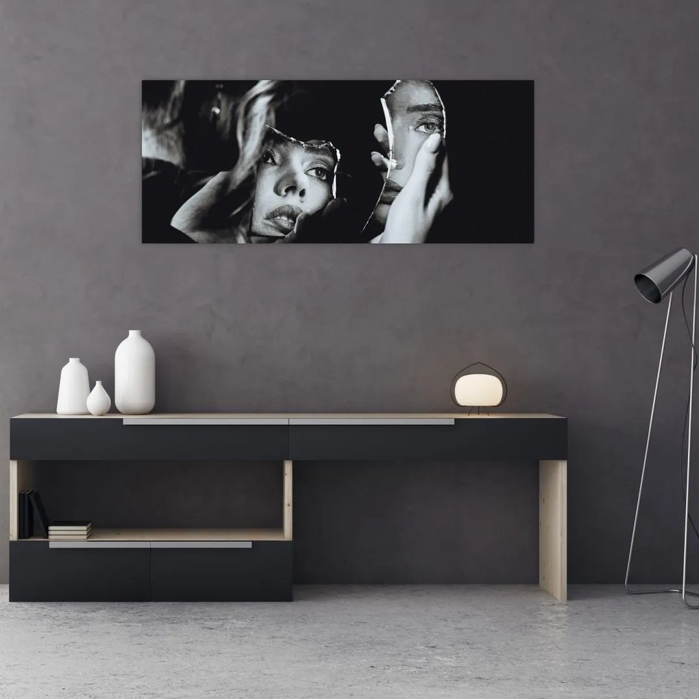 Tablou - Privind în oglindă (120x50 cm)