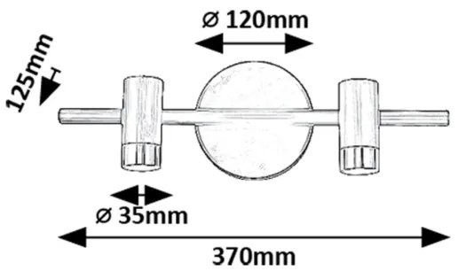 Spot LED de perete Rabalux 75041 KADIR 2xLED/3W/230V 4000K
