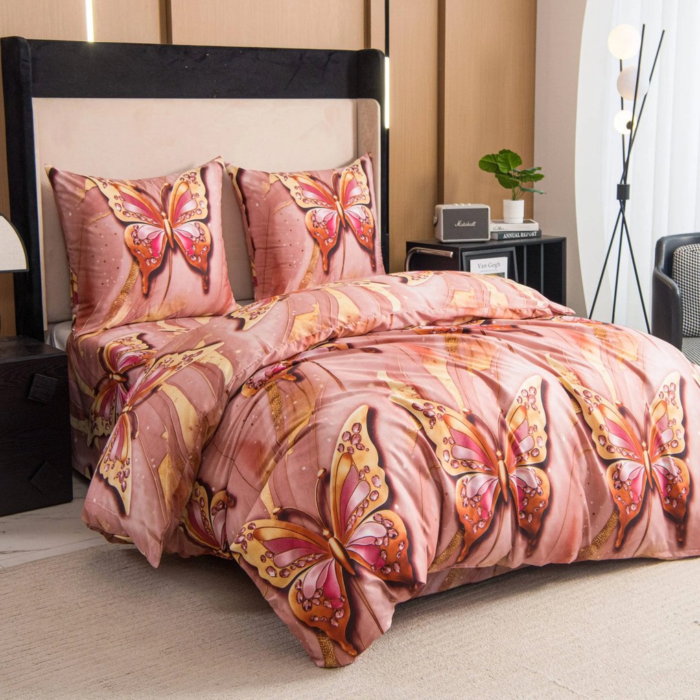 Lenjerie de pat din microfibra MONARELLE roz Dimensiune lenjerie de pat: 70 x 80 cm | 140 x 200 cm