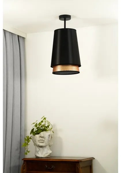 Lustră aplicată BELL Duolla SHINY 1xE27/15W/230V d. 25 cm negru/cupru