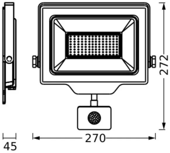 Ledvance - Proiector LED exterior cu senzor FLOODLIGHT, 100 W, 230 V, IP44