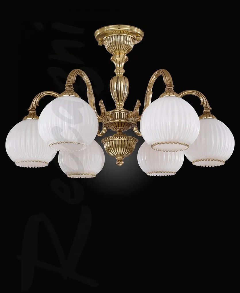 Lustra aplicata cu 6 brate din alama design italian 9300