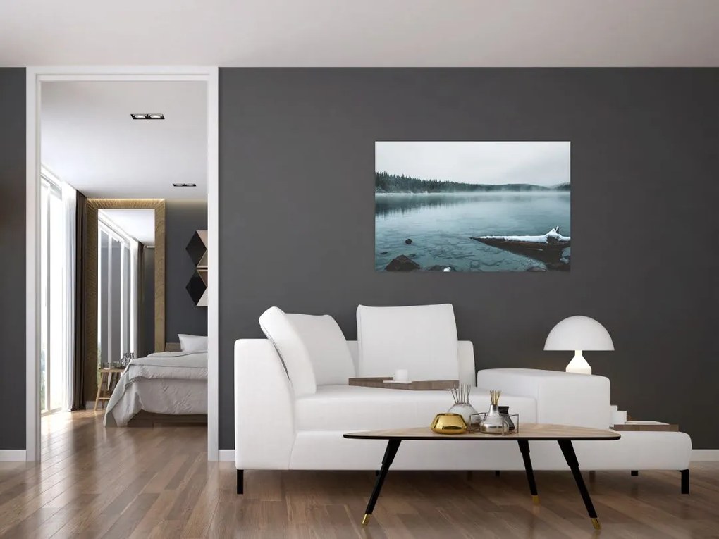Tablou - lacul nordic înghețat (90x60 cm)