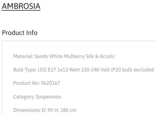Lustra suspendata moderna design unicat AMBROSIA 90cm