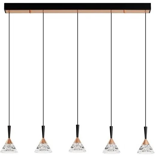 Lustra cu 5 pendule LED design modern PALUZ
