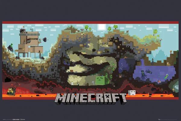 Poster Minecraft - underground, (91.5 x 61 cm)