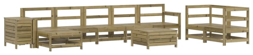 3250667 vidaXL Set canapea de grădină, 10 piese, lemn de pin tratat