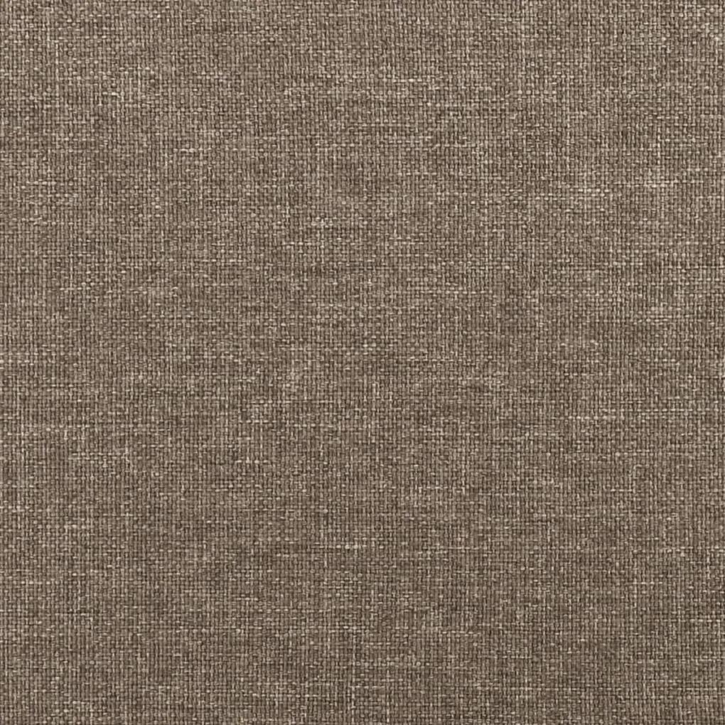 Cadru de pat cu tablie, gri taupe, 140x190 cm, textil Gri taupe, 140 x 190 cm, Nasturi de tapiterie