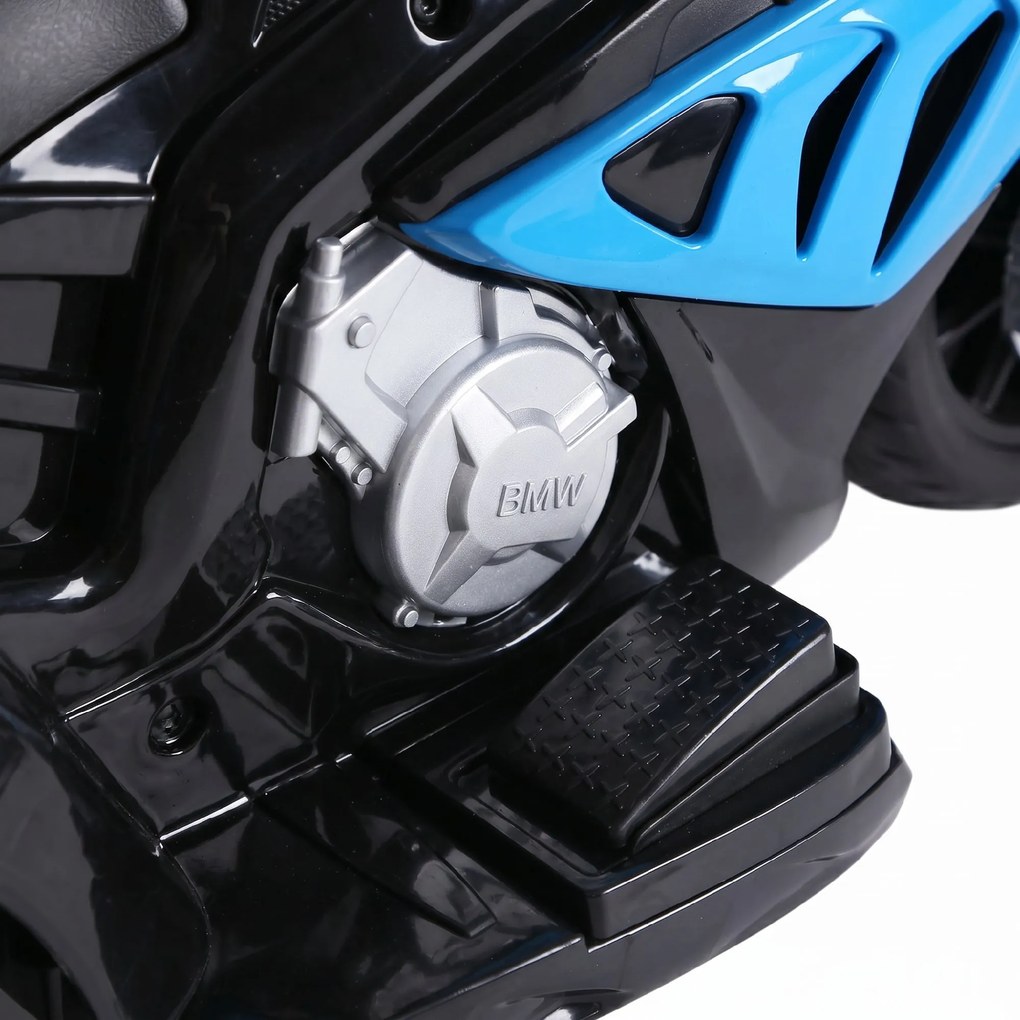 HOMCOM Motocicletă Electrică pentru Copii 18-36 Luni cu Licență BMW, 6V, 3 Roți, Faruri, Muzică, 2,5 km/h, Max 20kg, Albastru | Aosom Romania