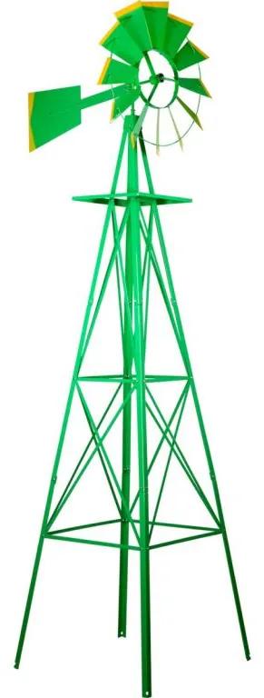 Moară de vânt în stil USA - verde 245 cm