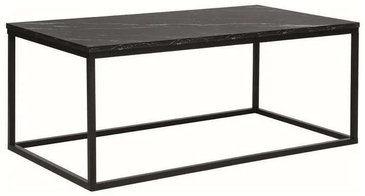 Masuta de cafea cu blat cu decor de marmura ROSSI A 110x60 negru