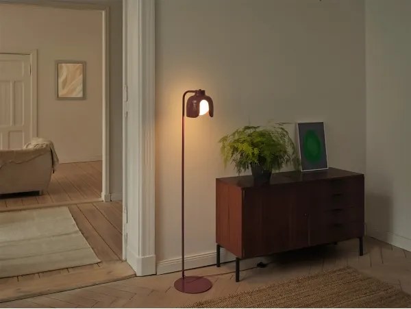 Osram - Lampă de podea DECOR COROLLE 1xE27/15W/230V roșie