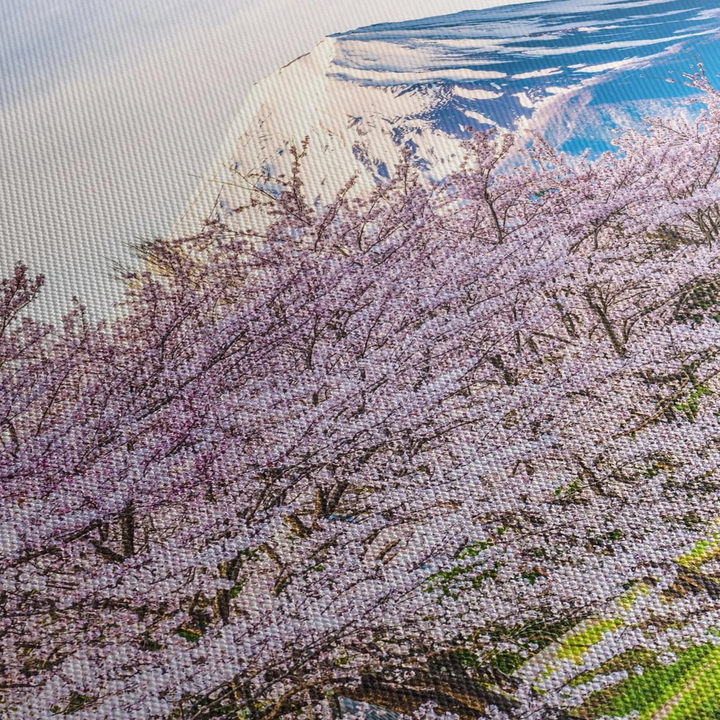 Tablou - Japonia în primăvară (cu ceas) (90x30 cm)