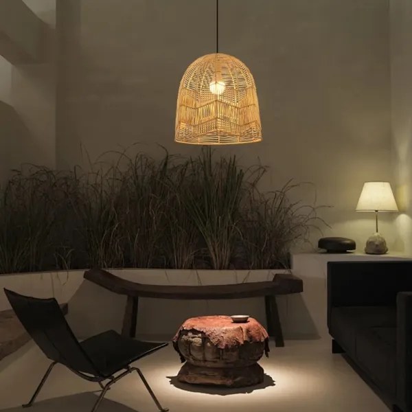 Lustră pe cablu Immax 08262L PELO 1xE27/40W/230V d. 40 cm ratan