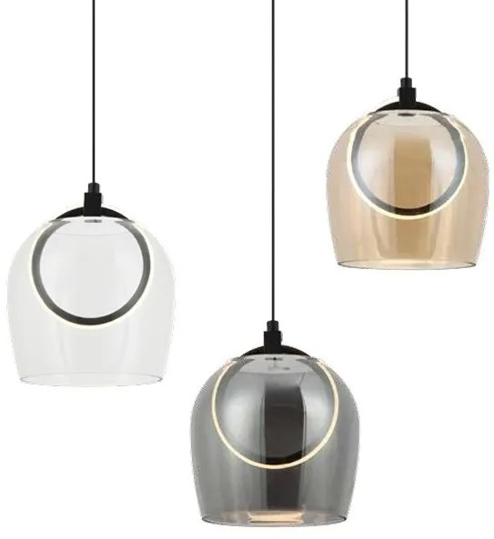 Lustra, Pendul design modern LED LIGHT fumuriu