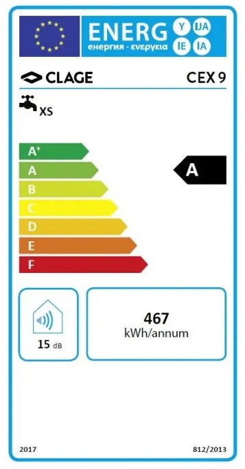 Incalzitor instant de apa, Clage E-compact CEX 9, 6.6/8.8kW - 230V, clasa A, 2400-26439