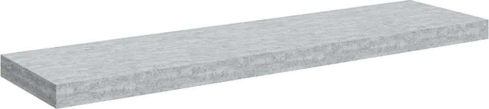 vidaXL Raft de perete suspendat, gri beton, 90x23,5x3,8 cm, MDF