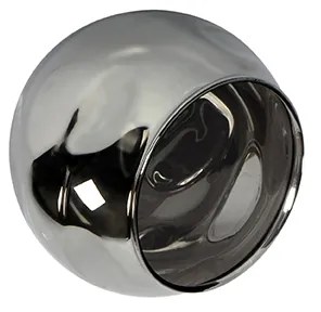 Plafoniera neagră cu alamă și sticlă fumurie cu 2 lumini - Vidro