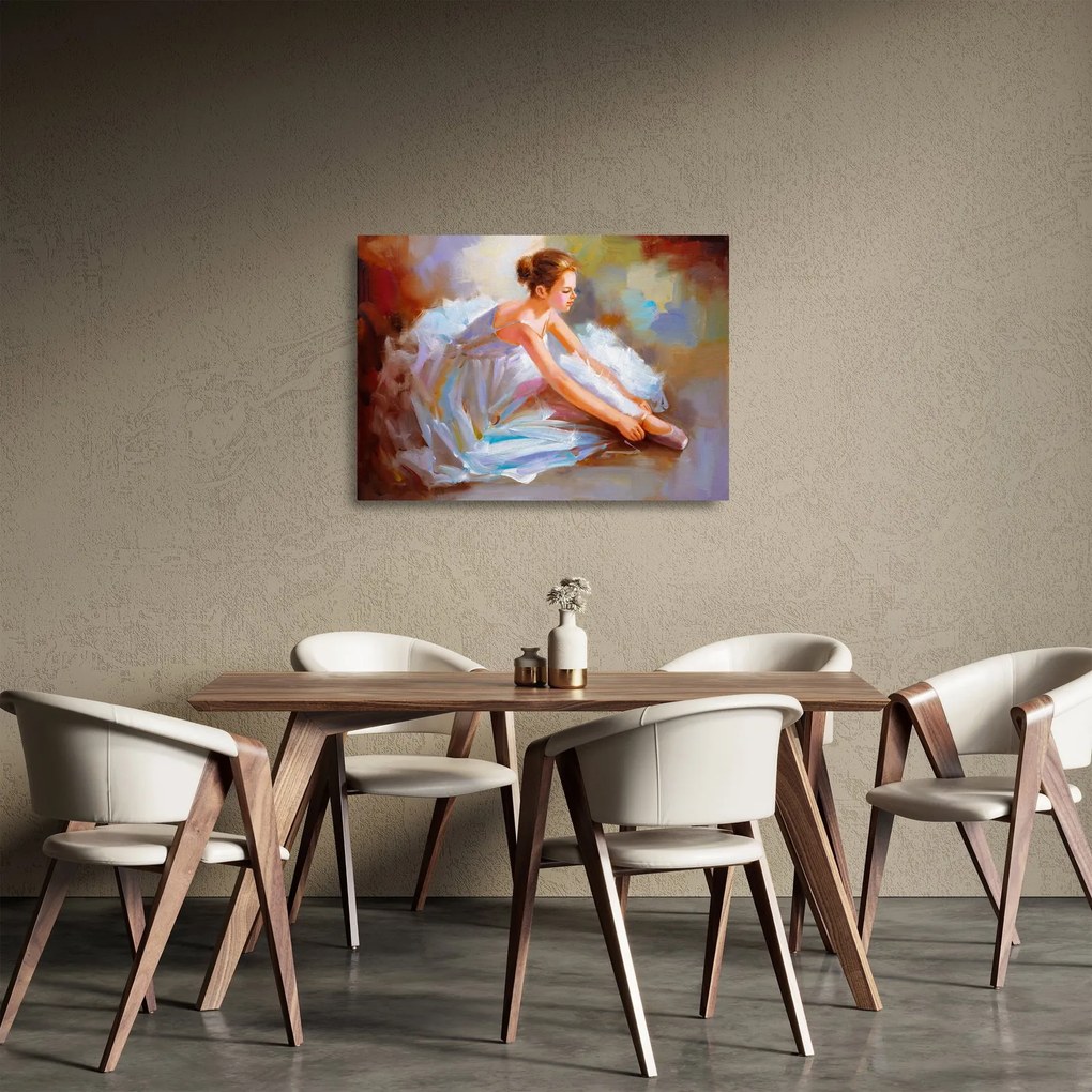 Tablou pe sticlă - Balerina (70x50 cm)